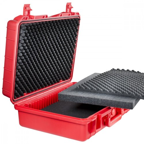 Mantona Outdoor pevný ochranný kufr L (vnitřní rozměr: 48,5x35,5x18 cm), červený
