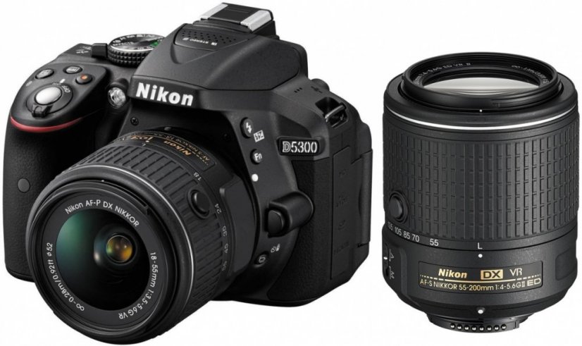 Nikon D5300 + AF-P 18-55 VR + 55-200 VR II