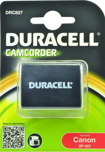 Duracell DRC827, Canon BP-827, 7.4 V, Super Extend, 2550 mAh