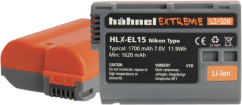 Hähnel EXTREME Li-Ion HLX-EL15HP - Nikon EN-EL15, 2000mAh, 7.0V 11.9Wh