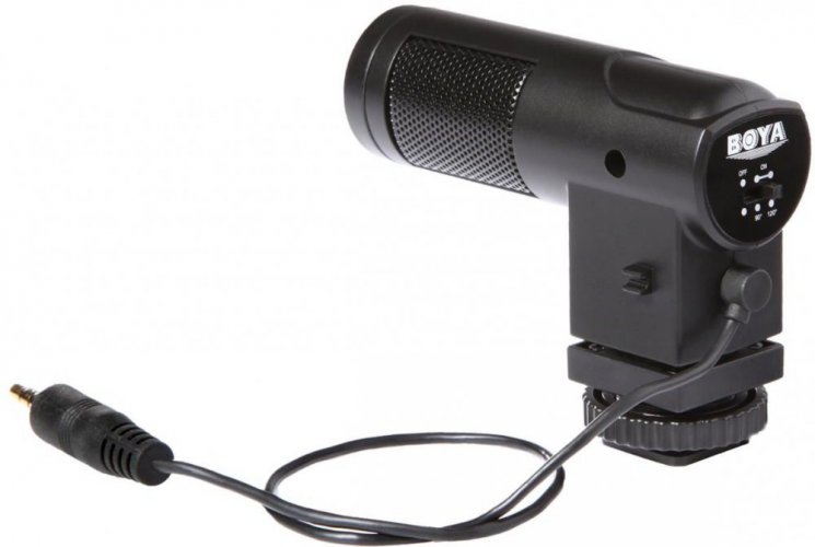 BOYA BY-V01 Mikrofon X/Y Stereo-Kondensatormikrofon verstellbar für Video-DSLRs