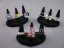 1x Triple Display Stand Samt Ring Finger Schwarz (PRST3)