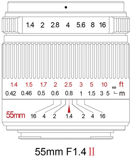 7artisans 55mm f/1,4 II Objektiv für Sony E