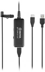 BOYA BY-DM10 UC digitálny klopový mikrofón s monitoringom & USB typ C a USB kábel typ A