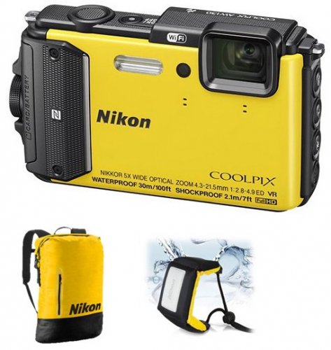 Nikon Coolpix AW130 žlutý - Diving kit