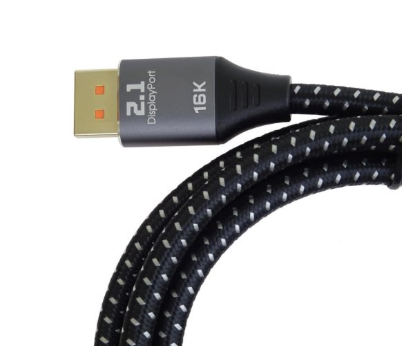 Kabel DisplayPort 2.1, 16K@60Hz, kovové a pozlacené konektory, 2 m