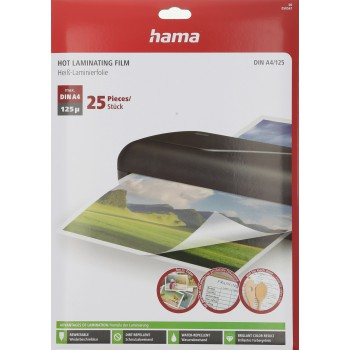 Hama laminovací fólie, DIN A4 (21,6×30,3 cm), 125 µ, 25 ks
