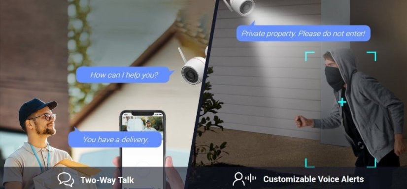 Ezviz H3C 2K venkovní kamera, Wi-Fi, 3MP, 4mm
