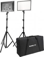 Nanlite Set 2x LumiPad 25 LED Panel, Stands and Transport Box