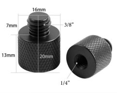 Redukce 1/4" na 3/8" aluminium (AL38)