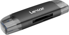 Lexar Cardreader Dual Slot USB-A/C (LRW310X) Supports microSD and SD cards (USB 3.1)