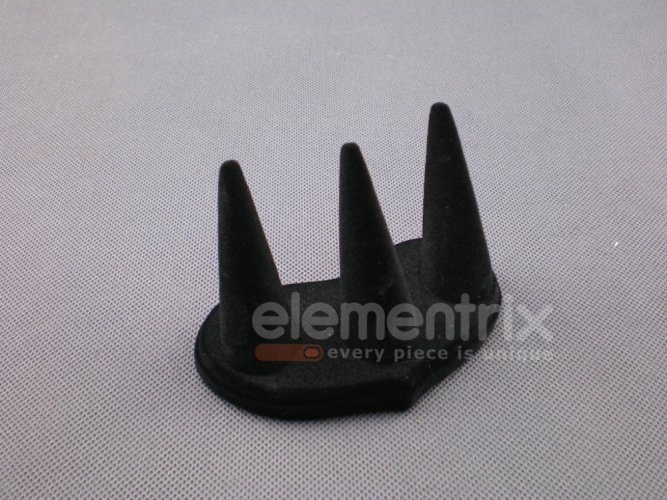 1x Triple Display Stand Samt Ring Finger Schwarz (PRST3)