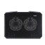 Chladicí stojan Hama pro notebook Black Metal, naklápěcí, 2 ventilátory, modré podsvícení, tichý