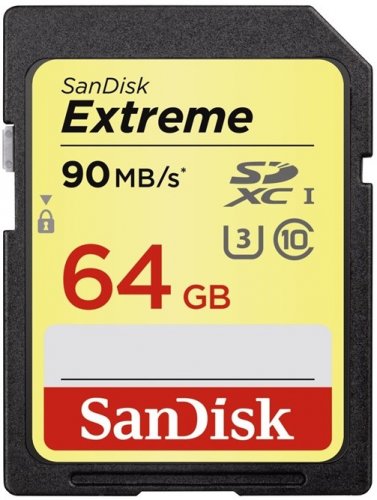 Sandisk Secure Digital 64GB Extreme SDXC 90MB/s Class 10