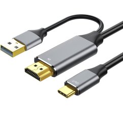 Kábel HDMI2.0 na USB-C pre monitory s USB-C konektorom, 4K @ 60Hz, 1080p Aluminium 2m