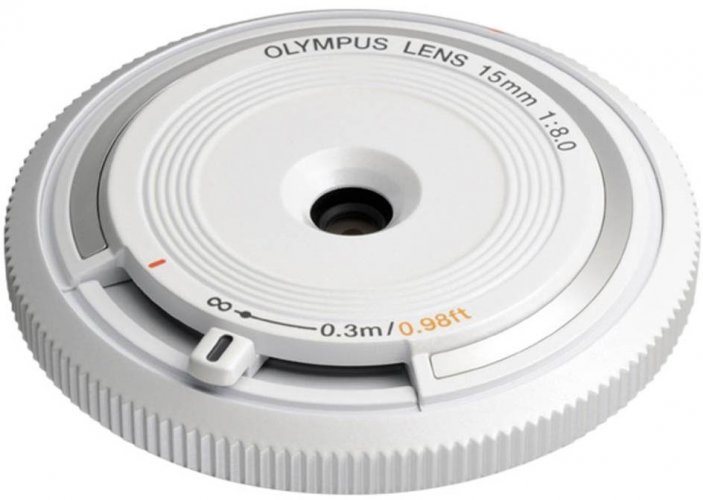 Olympus M.Zuiko Digital 15mm f/8 Body Cap Lens BCL-1580 bílý
