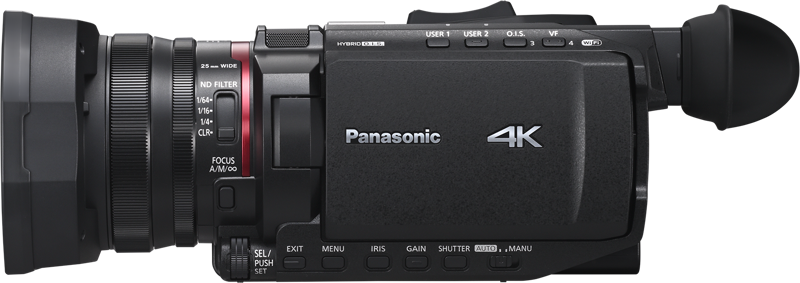 A Panasonic HC-X1600E 4K 60p felbontású videokamera