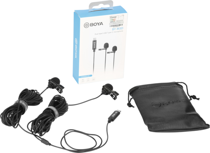 Boya BY-M3D / Dual-Mic Lavalier Microphone / for Type-C devices