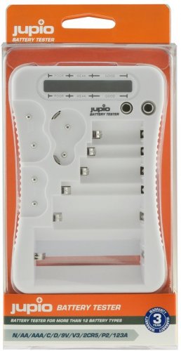 Tester Jupio Battery Tester na N / AA / AAA / C / D / 9V / V3 / 2CR4 / P2 / 2 / 123A