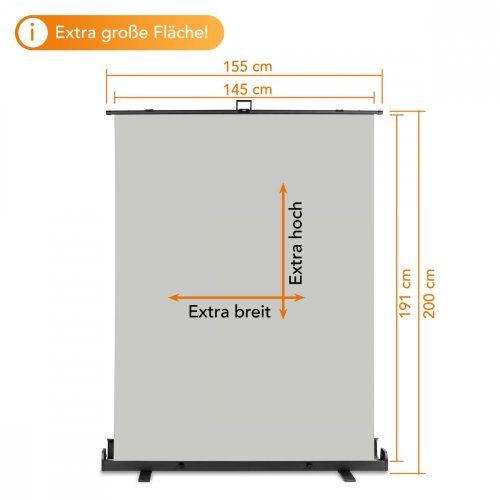 Walimex pro Roll-up Panel Hintergrund 155x200cm (grau)