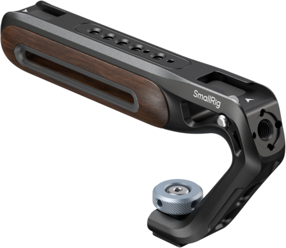 SmallRig 5250 Wooden Top Handle with Cold Shoe Mount