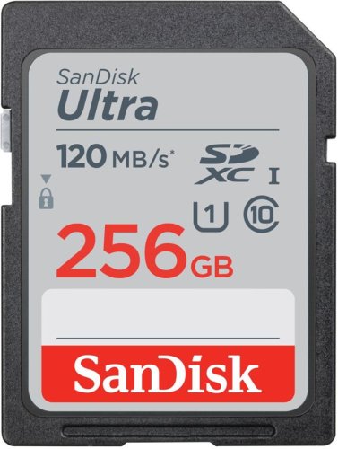 Sandisk Secure Digital 256GB Ultra SDXC 120 MB/s
