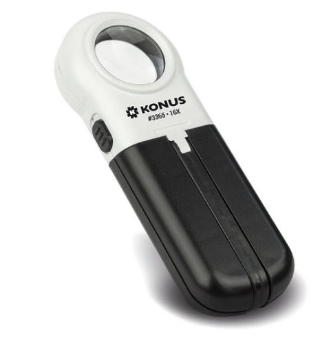 Konus Flexo-mini ruční/stolní lupa 8x s LED osvětlením