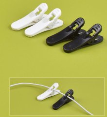 Držák klips kabelu mikrofonu, klipsa pevná bílá (MS1W)