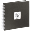 Hama album klasické spirálové FINE ART 28x24 cm, 50 stran, černé, bílé stránky