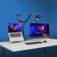 Hama stolný držiak monitoru+ďalších 3 zariadení, pre streaming/gaming, výškovo nastaviteľný, otočný
