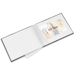 Hama album klasické spirálové FINE ART 24x17 cm, 50 stran, šedé, bílé stránky