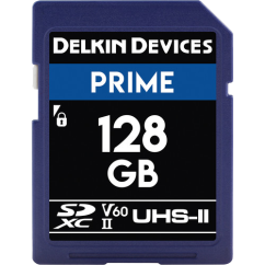 Delkin SD Prime 2000X UHS-II U3 (V60) R300/W100 128GB