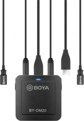 BOYA BY-DM20 Dual-Channel Recording Kit for iOS, Android (Type-C) & Laptop, Includes Mixe (2x Lavalier Mic and Cables)
