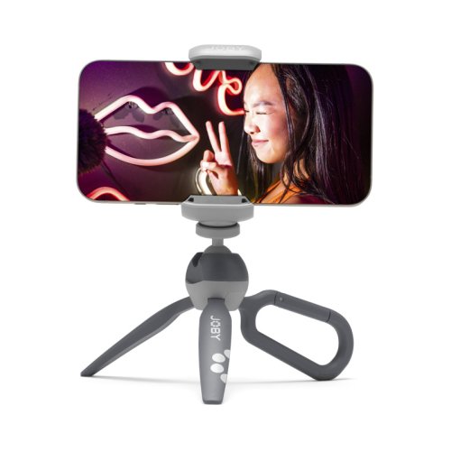 Joby HandyPod Clip (Grey) – stylový vlogovací stativ s karabinou