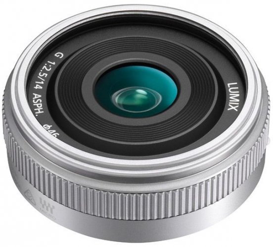 Panasonic Lumix G 14mm f/2.5 II ASPH (H-H014AE-S) Lens Silver
