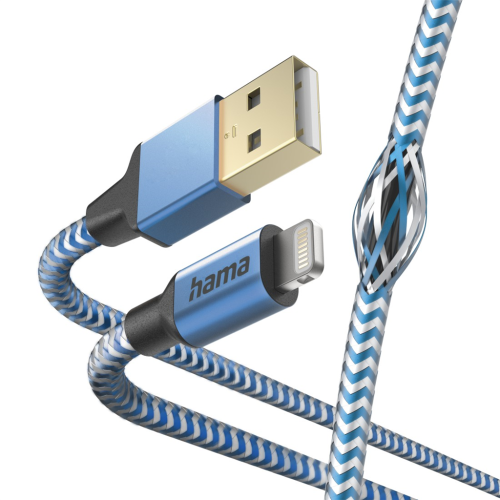 Hama MFi USB kábel Reflective pre Apple, USB-A Lightning 1,5 m, modrý Hama MFi USB kábel Reflective pre Apple, USB-A Lightning 1,5 m, modrý