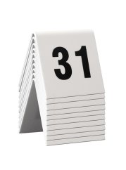 Erkennungsschilder Securit TABLE SIGNS Nummern 31-40, 10 Stück