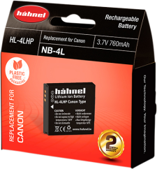 Hähnel HL-4LHP, Canon NB-4L, 760 mAh, 3,7V