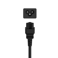 Síťový kabel, vidlice s ochranným kontaktem – 3pólová zásuvka (trojlístek), 1,5 m, bl