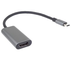 Prevodník USB-C na HDMI 4K a FULL HD 1080p, kovové púzdro