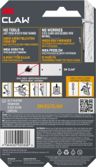 3M Claw Hook for drywall, hold 20 kg, 2 hooks