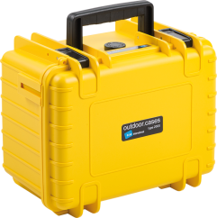 B&W Outdoor Cases BW Outdoor Case Type 2000 for GoPro Hero 12 (fits even GoPro Hero 9/10/11), charge-in-case, Yellow