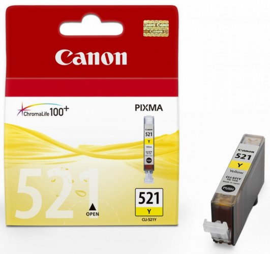 Canon cartridge CLI521Y Yellow, blister s ochranou (CLI521Y)