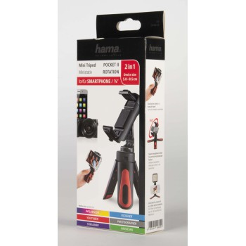 Hama Pocket II Rotační mini stativ pro chytré telefony o šířce 5,8 až 8,5 cm