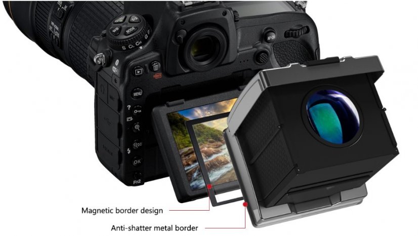GGS D850 Faltbare Magnetische Sucher Haube für Nikon D850 und ähnliches