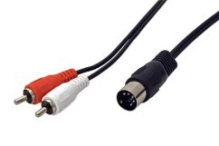 Audiokábel DIN5pin(M) -> 2x cinch (M) , 1,5m