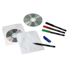 Hama papierové obaly na CD/DVD, biele, balenie 50 ks (cena za balenie)