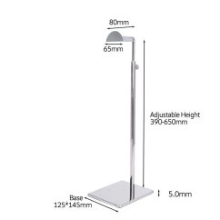 Verstellbarer Taschenständer, 650 mm Silber (STJ2)