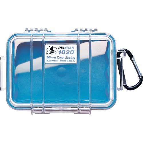 Peli™ Case 1020 MicroCase mit transparentem Deckel (blau)