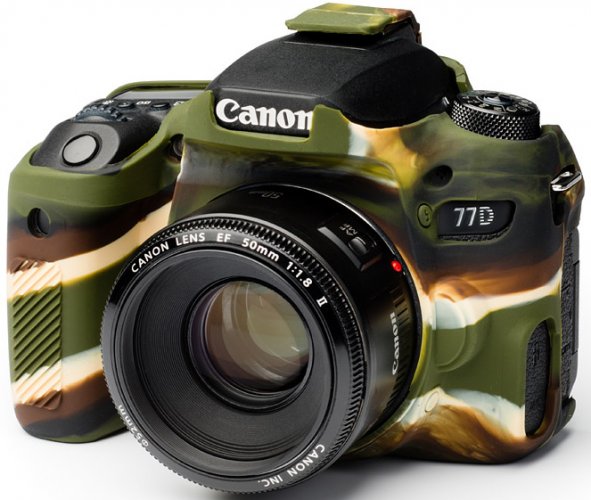 easyCover Silikon Schutzhülle f. Canon EOS 77D Camouflage